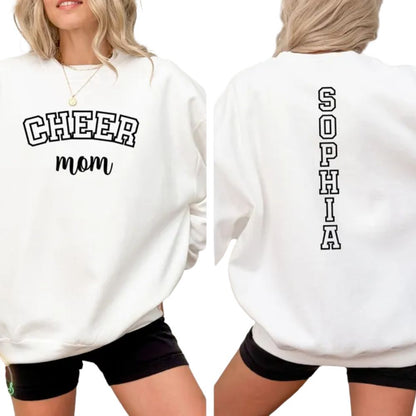 Custom Women Cheer Mom Sweatshirts, Custom Cheer Mom Sweaters 2D0035