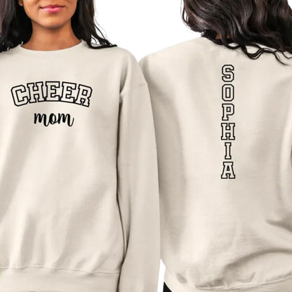 Custom Women Cheer Mom Sweatshirts, Custom Cheer Mom Sweaters 2D0035