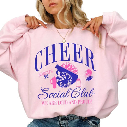 We Are Loud And Proud Custom Cheer Football Social Club Sweatshirts, Custom Cheer Club Sweatshirt 2D0036