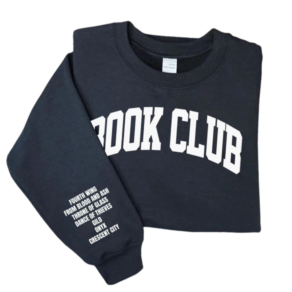 Custom Book Club Sweatshirt For Bookworm, Custom Reading Book Name Sweatshirt 2D0056