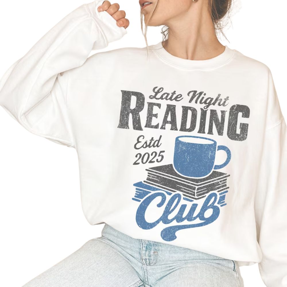 Late Night Reading Club Sweatshirt, Funny Book Club Sweatshirt 2D0061