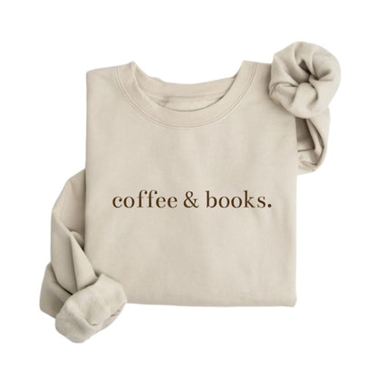 Coffee & Books Sweatshirt, Reading Book Lover Sweatshirt 2D0073
