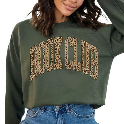 Leopard Book Club Sweatshirt For Book Lover, Book Club Sweatshirt 2D0102