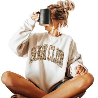 Leopard Book Club Sweatshirt For Book Lover, Book Club Sweatshirt 2D0102