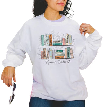 Custom Bookshelf Sweatshirt For Bookish, Custom Reading Book Lover Sweatshirt 2D0106