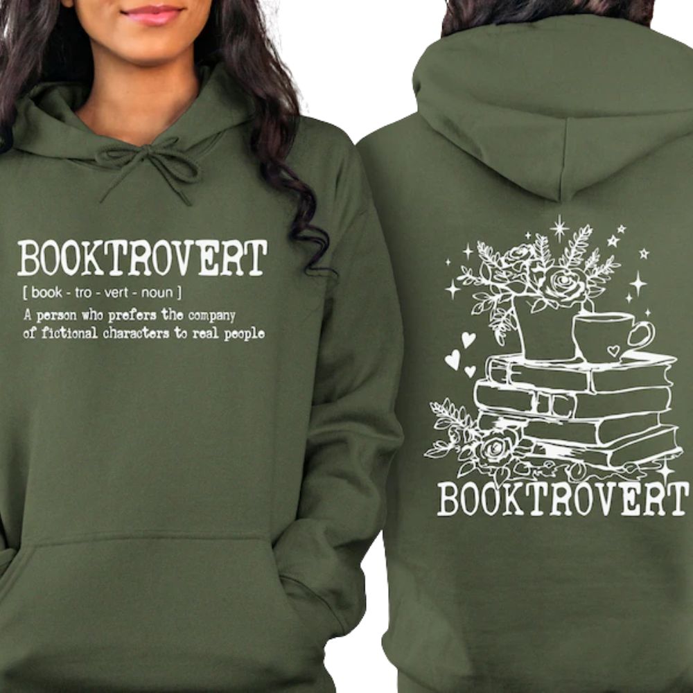 Wildflower Booktrovert Definition Hoodie, Reading Book Lover Hoodie 2D0107
