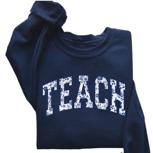 Floral Teach Sweatshirt Womens, Floral Teacher Sweatshirt 2D0121
