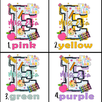 It's A Beautiful Day For Learning Custom Women's Teacher Sweatshirt, Custom Teacher Sweatshirt 2D0122