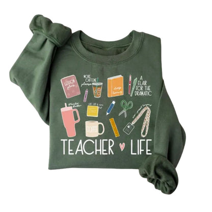 Teacher Life Sweatshirt For Women, Teacher Sweatshirt 2D0129