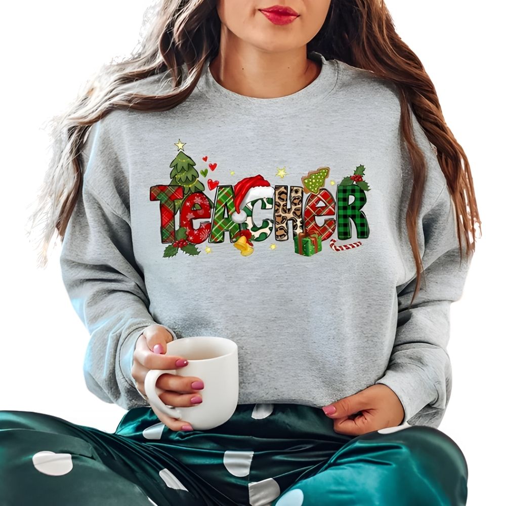 Christmas Sweatshirts For Teachers, Cute Christmas Teacher Sweatshirts 2D0146
