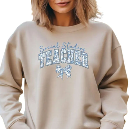Custom Social Studies Teacher Sweatshirts For Women, Custom Social Studies Teacher Shirts 2D0154