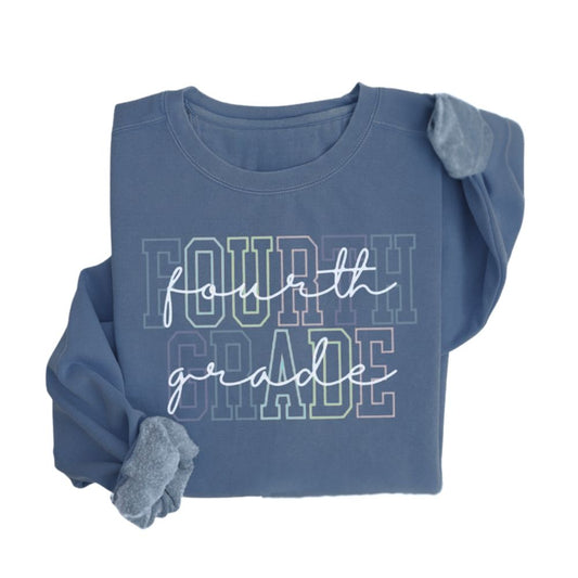 Fourth Grade Teacher Sweatshirt For Women, Elementary Teacher Sweatshirt 2D0163