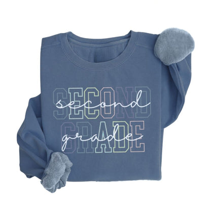 Second Grade Teacher Sweatshirt For Women, Elementary Teacher Sweatshirt 2D0164