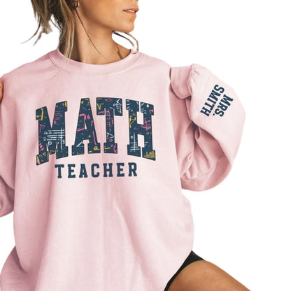 Custom Mrs Math Teacher Sweatshirts, Custom Math Sweatshirt For Teachers 2D0167
