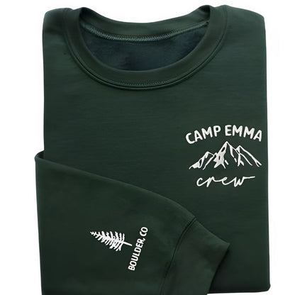 Custom Camp Bachelorette Crew Embroidered Sweatshirts, Custom Bachelorette Sweatshirts 2D0200