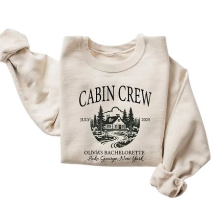 Custom Cabin Crew Bachelorette Sweatshirt, Custom Camping Bachelorette Party Sweatshirts 2D0203