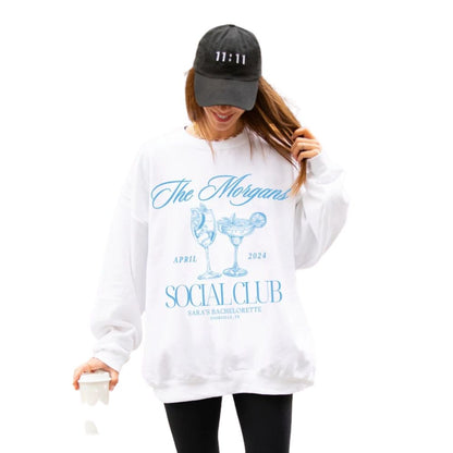 Custom Cocktail Social Club Bachelorette Party Sweatshirts, Custom Bachelorette Sweatshirts 2D0206