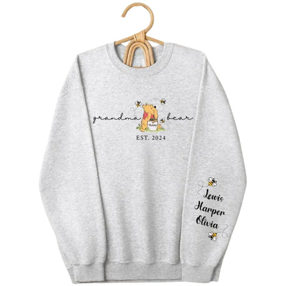 Custom Grandma Bear Sweatshirt, Custom Grandma Sweatshirt 2D0230