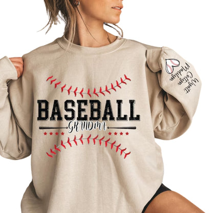 Custom Baseball Grandma Sweatshirt, Custom Baseball Sweatshirt For Grandma 2D0234