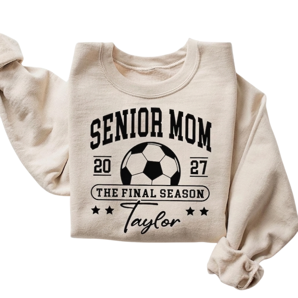 Custom Soccer Senior Mom The Final Season Sweatshirt, Personalized Soccer Graduation Sweatshirt For Mom 2D0907