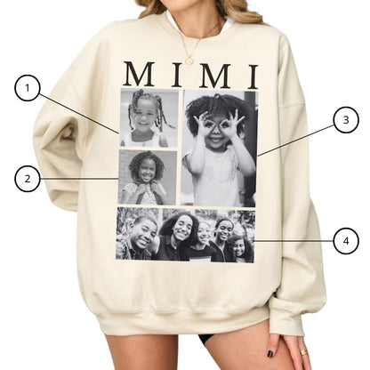 Custom Kids Photo Collage Gigi Sweatshirt, Custom Photo Sweatshirt For Grandma Mother Day 2D0853