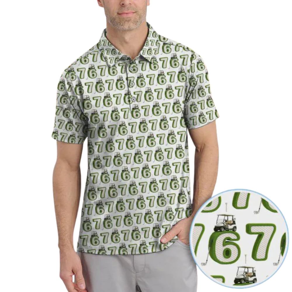 Funny Six Seven 67 Golf Polo Shirt For Mens, Funny 67 Golf Shirts GE0257