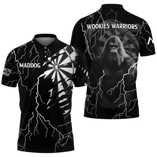 Bigfoot Thunder Custom Mens Darts Polo Shirt, Custom Bigfoot Team Dart Shirt DZ0169