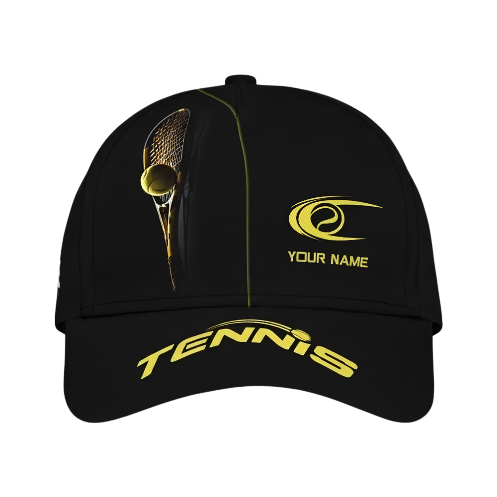 Personalized Tennis Baseball Cap With Name, Custom Tennis Player Cap Hat 3D Printed CP0708