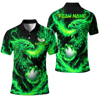 Phoenix Flaming Custom Mes Golf Polo Shirt, Custom Team Phoenix Golf Shirt GE0588