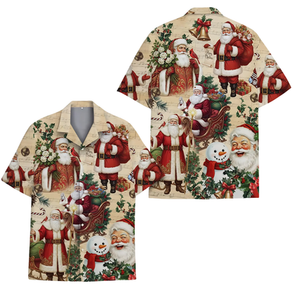 Vintage Santa Hawaiian Shirt For Men Women, Chrismas Vintage Hawaiian Shirt HE0867