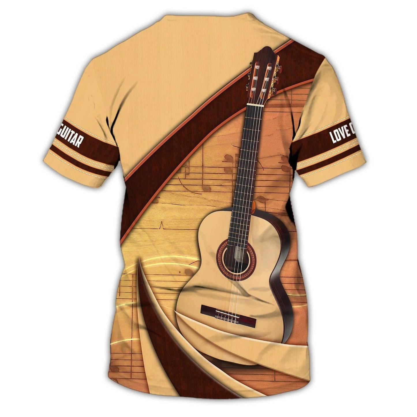 Custom 3D Full Printed Guitar Tshirt, 3D Shirt For Guitar Men, Gift To Guitarist Friends, Guitar Shirt TO0709