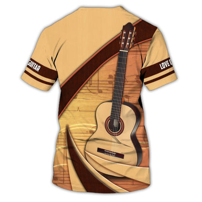 Custom 3D Full Printed Guitar Tshirt, 3D Shirt For Guitar Men, Gift To Guitarist Friends, Guitar Shirt TO0709