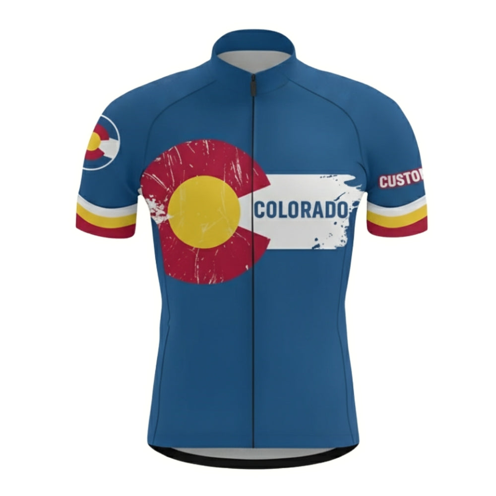 Custom Colorado Flag Cycling Short Sleeve Jersey For Mens, Custom Colorado Cycling Jersey CZ0044