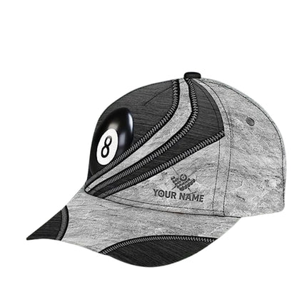 Personalized Billiard Cap For Billiard Players, Custom 3D Printed Billiard Baseball Cap CP0004