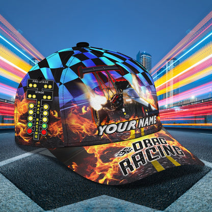 3D Classic Cap Drag Racing Top Fuel Personalized Name Cap 49 Lasfour CA2277