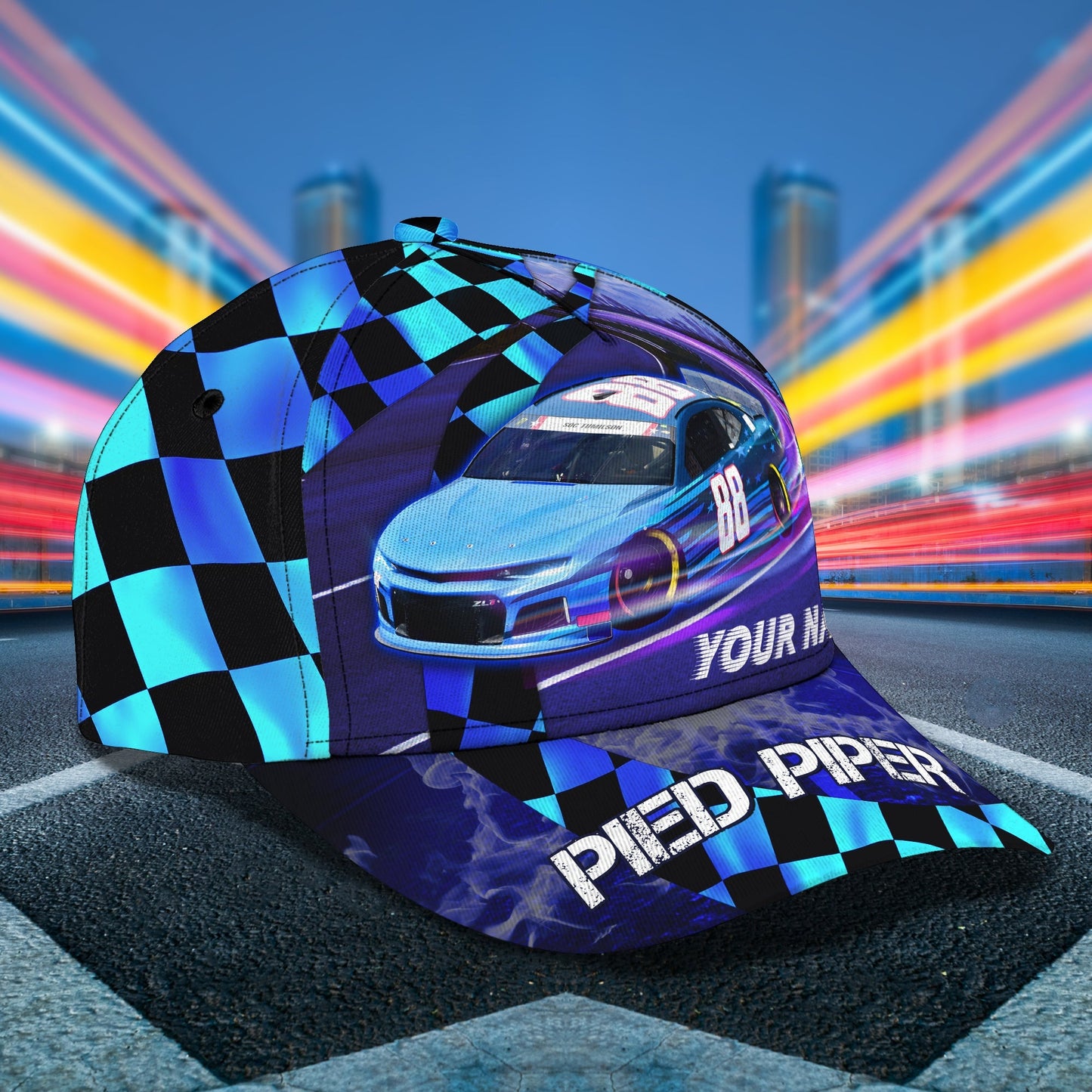 3D Classic Cap The Pied Piper Car Racing Personalized Name Cap 31 Lasfour CA1914