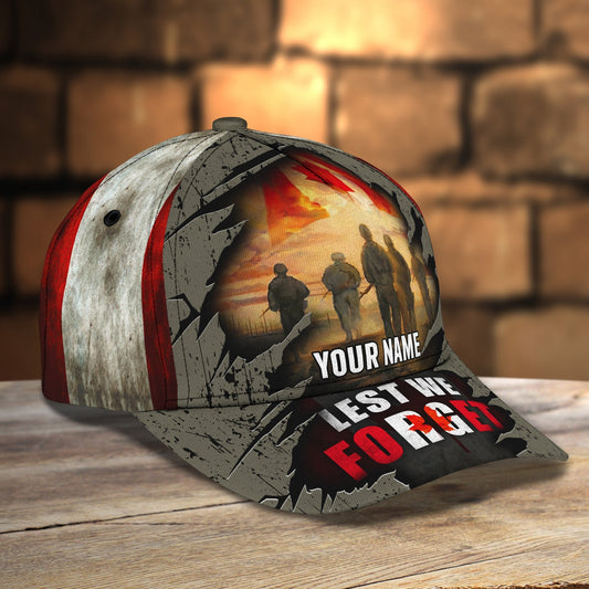 3D Classic Cap Let's We Forget Personalized Name Cap 58 Lasfour CA2404