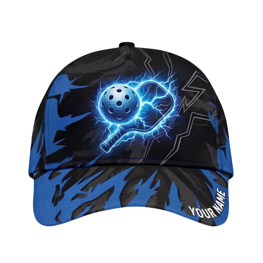 Custom Pickleball Blue Thunder Baseball Cap, Custom Pickleball Cap Hat CP0672