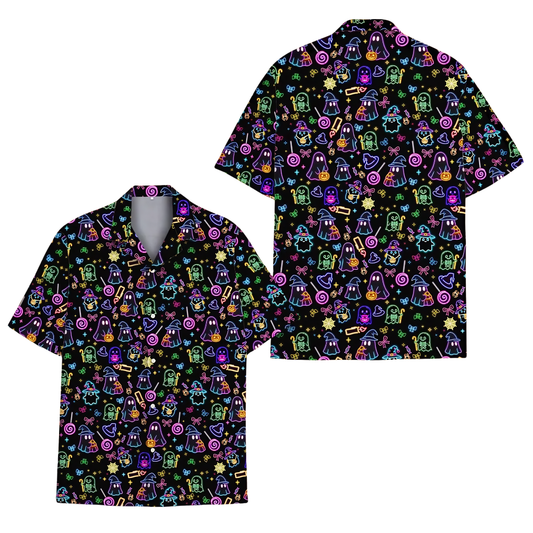 Neon Halloween Hawaiian Shirt For Men Women, Halloween Hawaiian Shirt HE0811