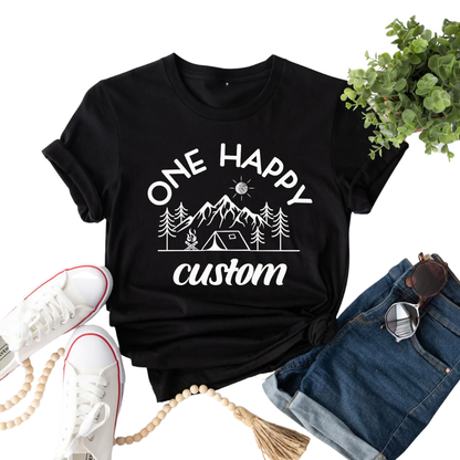 Personalized One Happy Camping Family 1st Birthday Matching Shirt, Custom Camp First Birthday Family Shirts ET1311