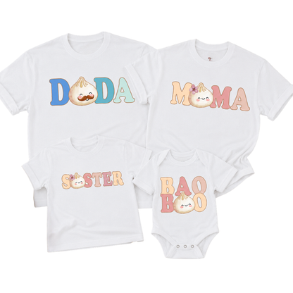 Bao Bao Baby Matching Dim Sum Pregnancy Announcement Family T Shirt, Baby Reveal Family Shirts ET1153