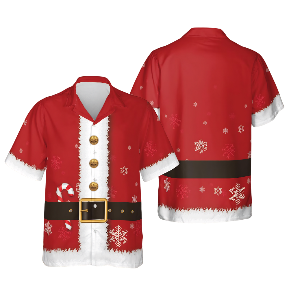 Santa Costume Hawaiian Shirt Red And White, Santa Christmas Hawaiian Shirt HE0853
