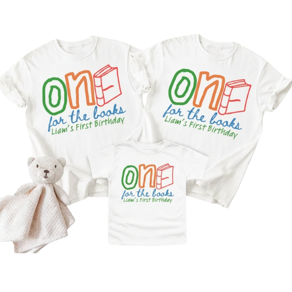 One For The Book Custom Matching Family 1st Birthday T Shirts, Custom Book First Birthday Matching Shirts For Family ET0483