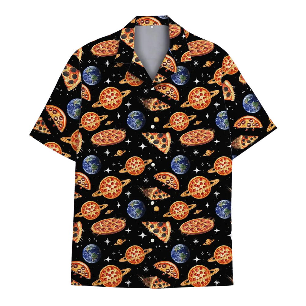 Pizza Space Hawaiian Shirt For Men Women, Pizza Lover Hawaiian Shirt HE0658