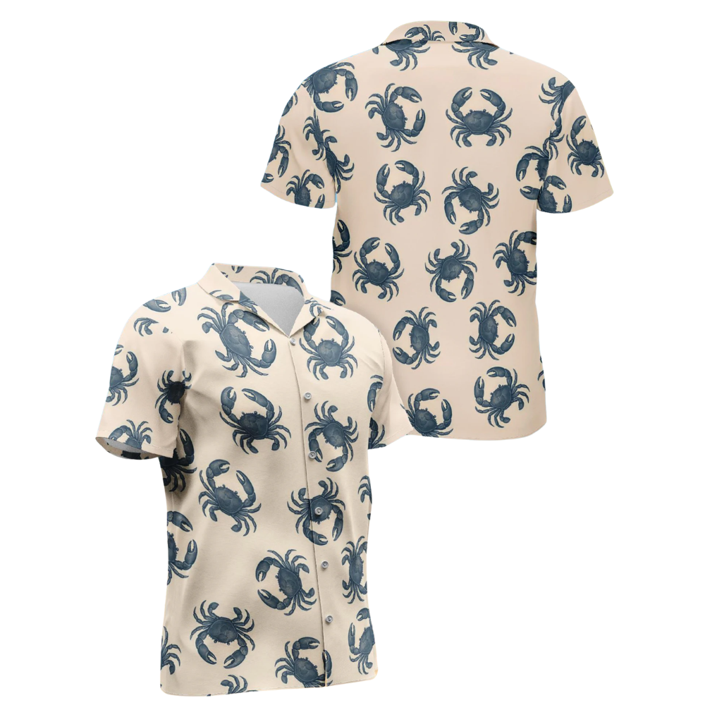 Crab Vintage Hawaiian Shirt For Men Women, Crab Hawaiian Shirts HE0753
