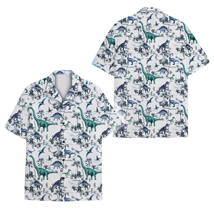 T-Rex & Brontosaurus Dinosaur Hawaiian Shirt, Dinosaur Hawaiian Shirt HE0808