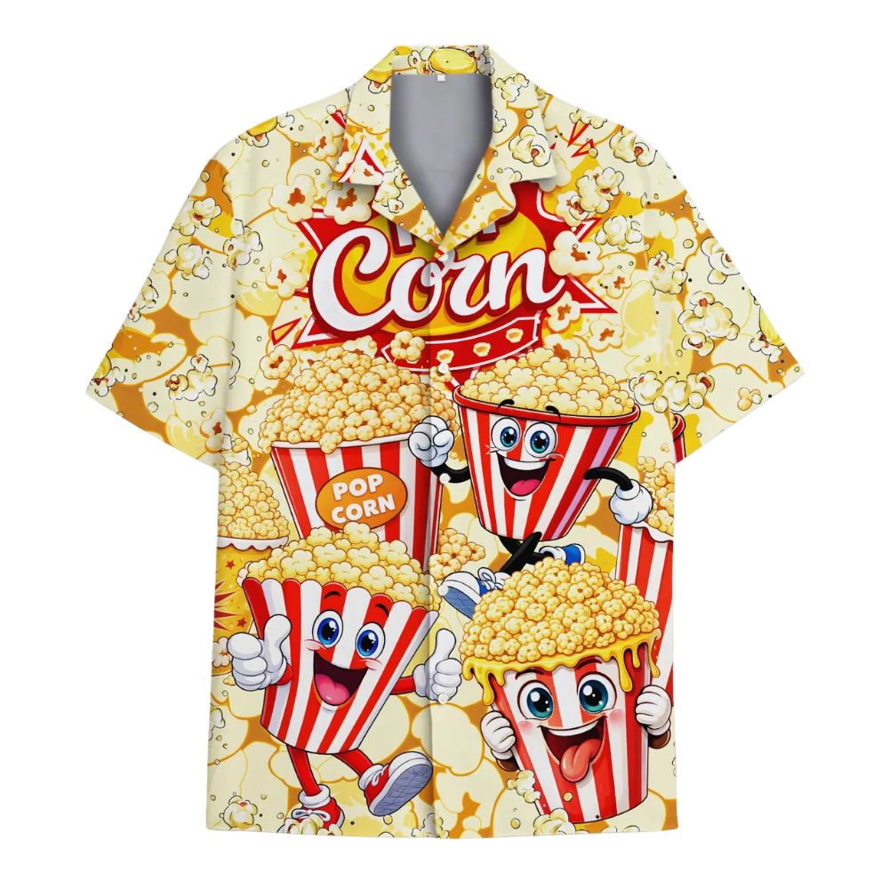 Funny Popcorn Hawaiian Shirt Men And Women, Popcorn Lover Hawaiian Shirt HE0646