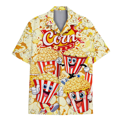 Funny Popcorn Hawaiian Shirt Men And Women, Popcorn Lover Hawaiian Shirt HE0646