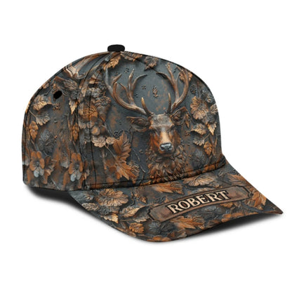 Personalized Deer Hunting Baseball Cap 3D Printed, Custom Name Deer Hat For Hunter CP0442