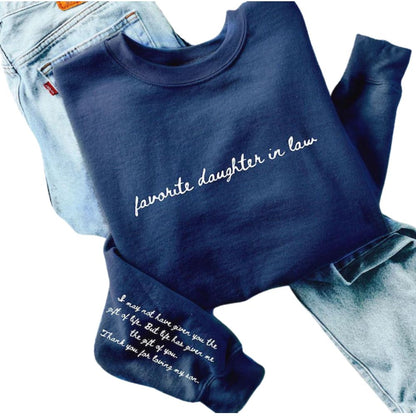 Favorite Daughter In Law Sweatshirt, Wedding Sweatshirt For Daughter In Law 2D0864